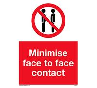 Viking Signs Lot de 5 pancartes de contact avec interdiction 150 x 210 mm en vinyle Air Release, Simple et professionnel, Format A5 portrait, Montage mural