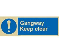 Viking Signs Ma234-l15-g "Passavant Keep Clear" Panneau, rigide Plastique Doré, 50 mm H x 150 mm L