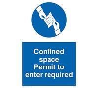 Viking Signs Ma297-a6p-v "L'Espace Confinés aux permis d'ENTRER des piles" Sign, vinyle, 150 mm H x 100 mm l