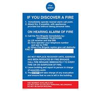 Viking Signs Mf333-a4p-1 m Fire Action SI vous Découvrez un incendie pour les hôpitaux des Signes, plastique, 1 mm semi-rigide, 300 mm H x 200 mm L