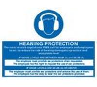 Viking Signs Mp275-a3l-1 m règles de protection auditive Sign, 1 mm Semi Rigide Plastique, 300 mm H x 400 mm L