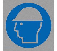 Viking Signs Mp531-s10-ms rigide Chapeau Symbole, Acier inoxydable de qualité Marine, 100 mm H x 100 mm l