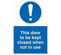 Viking Signs MQ216-A5P-3M Panneau « This Door To Be Kept Closed When Not In Use », plastique rigide de 3 mm, 200 mm H x 150 mm l