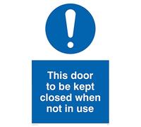 Viking Signs MQ216-A6P-3M Panneau « This Door To Be Kept Closed When Not In Use », plastique rigide de 3 mm, 150 mm H x 100 mm l