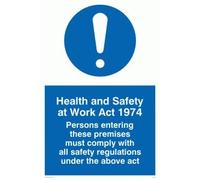 Viking Signs Mv299-a1p-3 m "Santé et sécurité travail Act 5 014 cm Sign, 3 mm Plastique rigide, 800 mm H x 600 mm L