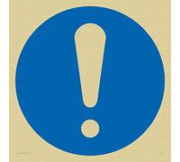 Viking Signs Mv321-s40-g Exclamation Symbol Sign, rigide Doré Plastique, 400 mm H x 400 mm L