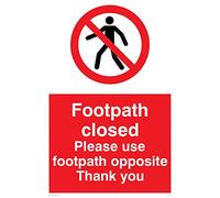 Viking Signs Pc540-a2p-ac fermée "sentier Veuillez utiliser Footpath Opposé Thank You" Sign, Aluminium Composite, 600 mm H x 400 mm L