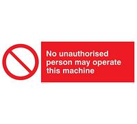 Viking Signs Pm35-l62-1 m "No toute personne non Autorisée Peut utiliser cette machine" Sign, 1 mm Semi Rigide Plastique, 200 mm H x 600 mm L