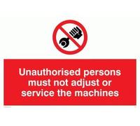 Viking Signs Pm44-a2l-1 m "non personne NE doit pas Régler ou Service de machines" Sign, 1 mm Semi Rigide Plastique, 400 mm H x 600 mm L