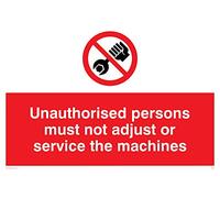 Viking Signs Pm44-a4l-v "non personne NE doit pas Régler ou Service de machines" Sign, vinyle, 200 mm H x 300 mm L