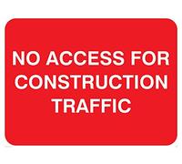 Viking Signs Pr566-a3l-v "PAS d'accès Trafic de construction" Sign, vinyle, 300 mm H x 400 mm L