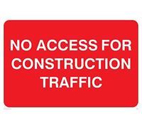 Viking Signs Pr566-a4l-3 m "PAS d'accès Trafic de construction" Sign, plastique rigide, 3 mm, 200 mm H x 300 mm L