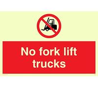 Viking Signs Pv58-a4l-p "No Fourche Lift camions" Sign, Semi Rigide Plastique, Photoluminescent 200 mm H x 300 mm L