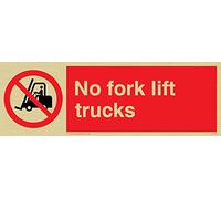 Viking Signs Pv58-l15-g "No Fourche Lift camions" Sign, rigide Plastique Doré, 50 mm H x 150 mm L