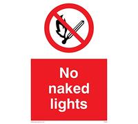 Viking Signs Pv646-a6p-v "No Naked Lights" Sign, vinyle, 150 mm H x 100 mm l