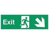 Viking Signs Sb441-l62-1 m "Exit" Sign exercée, Arrow, 1 mm Semi Rigide Plastique, 200 mm H x 600 mm L
