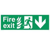 Viking Signs Sg703-l41-1 m Panneau ''sortie de secours'' Running Man flèche d'exercée, 1 mm Semi Rigide Plastique, 150 mm H x 450 mm L