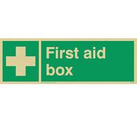 Viking Signs Sx460-l15-gv "First Aid Box" Sign Vinyle, Doré, 50 mm H x 150 mm L
