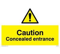 Viking Signs Wa5346-a1l-ac "Caution cachée d'entrée" Sign, Aluminium Composite, 600 mm H x 800 mm L
