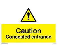 Viking Signs Wa5346-a2l-3 m "Caution cachée d'entrée" Sign, 3 mm Plastique rigide, 400 mm H x 600 mm L