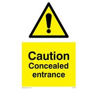 Viking Signs Wa5346-a2p-v "Caution cachée d'entrée" Sign, vinyle, 600 mm H x 400 mm L