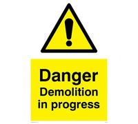 Viking Signs Wc478-a2p-ac "Danger en cours de démolition" Sign, Aluminium Composite, 600 mm H x 400 mm L