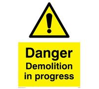 Viking Signs Wc478-a5p-v "Danger en cours de démolition" Sign, vinyle, 200 mm H x 150 mm L