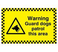 Viking Signs Wc508-a2l-v "Chiens de garde d'avertissement cette Zone de patrouille" Sign, vinyle, 400 mm H x 600 mm L