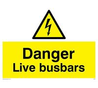Viking Signs We70-a3l-3d "Danger Live conductivité" Sign, 3 mm à double face en PVC rigide, 300 mm H x 400 mm L