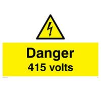 Viking Signs We83-a2l-3d "Danger 415 Volts" Sign, 3 mm à double face en PVC rigide, 400 mm H x 600 mm L