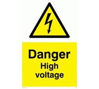 Viking Signs We90-a2p-v "Danger haute tension" Sign, vinyle, 600 mm H x 400 mm L