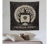 Viking Tapisserie Murale Suspendue Avec Impression 3D, Adaptée À La Décoration De La Pièce, Tenture Décoration Murale De La Maison 150×150cm