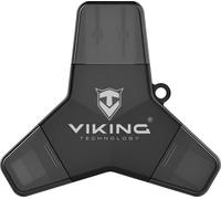 VIKING USB FLASH DRIVE 3.0 4in1 64GB, AVEC APPLE LIGHTNING CAP, USB-C, MICRO USB, USB3.0, noir