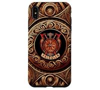 Viking Vegvisir Valhalla Norse Mythology Oseberg Style Crest Coque pour iPhone XS Max