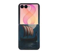 Viking War Ship Etui Flip Housse Cuir pour Samsung Galaxy Z Flip 8