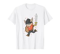 Viking with Red Full Beard Helmet and Sword T-Shirt