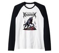 Viking Wolf Fenrir Mythologie Nordique The Howl of Ragnarok Manche Raglan