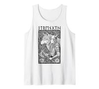 Viking Woman Strength Wolf Spirit Mythologie Nordique féminine Débardeur