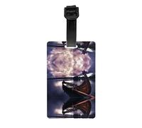 Vikings Étiquettes à bagages avec couverture arrière intégrale - Identificateur de valise lumineux pour voyage, croisière et plus encore