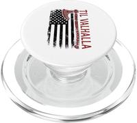 Vikings Lovers Norse Viking Axe American Flag Til Valhalla PopSockets PopGrip pour MagSafe