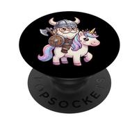 Vikings Mythe Nordique Viking chevauchant Une Licorne pour garçons et Filles PopSockets PopGrip Adhésif