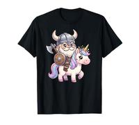 Vikings Mythe Nordique Viking chevauchant Une Licorne pour garçons et Filles T-Shirt