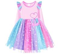 VIKITA Robe Fille Papillon Imprimé Brodé Sequins Princesse Enfants Robes d'automne Lh4824 5-6 Ans