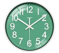 VIKMARI Horloge Murale 30 cm Vert Sauge Design Silencieuse