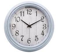 VIKMARI Horloge Murale 30cm Gris Clair Bois, Pendule Silencieuse Cuisine