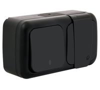 VIKO - Interrupteur + Prise 2P+T Étanche Noir IP54