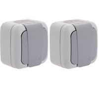 VIKO Prise 2P+T étanche grise (Lot de 2)