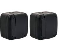 VIKO Prise 2P+T étanche noire (Lot de 2)