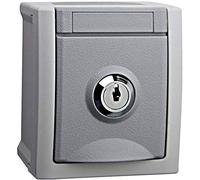 VIKO Prise de courant verrouillable pour pièces humides 90591045-DE Pacific Gris