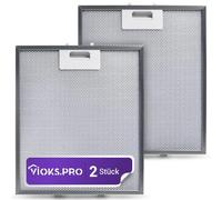 Viоks.pro Lot de 2 filtres en métal pour hotte aspirante Whirlpool & Elica 305 x 267 mm Remplace 480122102168 Whirlpool & Elica